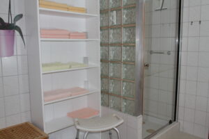 Bad mit Dusche und WC